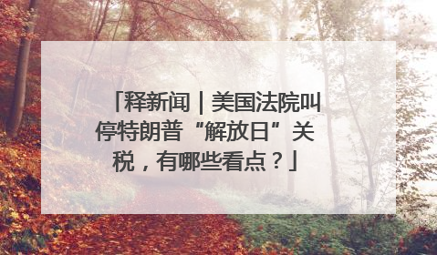 释新闻｜美国法院叫停特朗普“解放日”关税，有哪些看点？